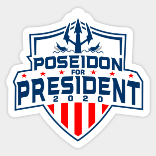 Poseidon for president -  funny Anti-Trump Election  T-Shirt Sticker
